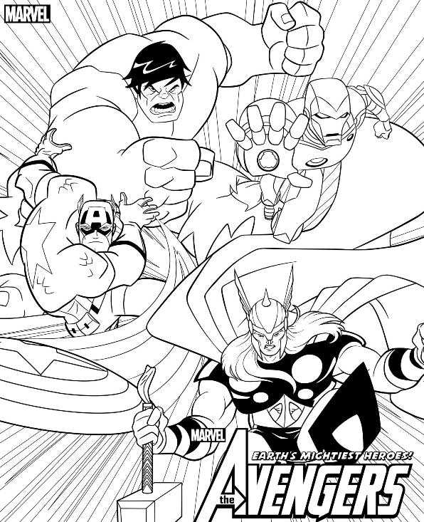 Marvel Avengers Comics Coloring Pages