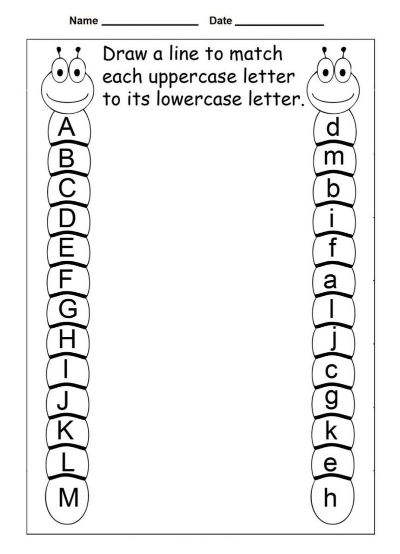 Match the Letters Alphabet Worksheet