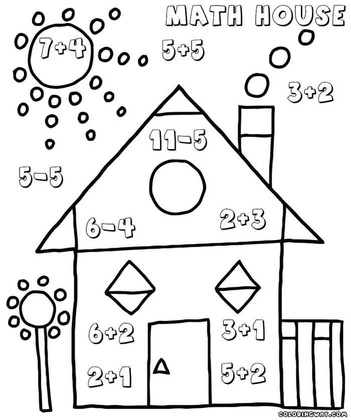 Math House Addition And Subtraction Worksheet