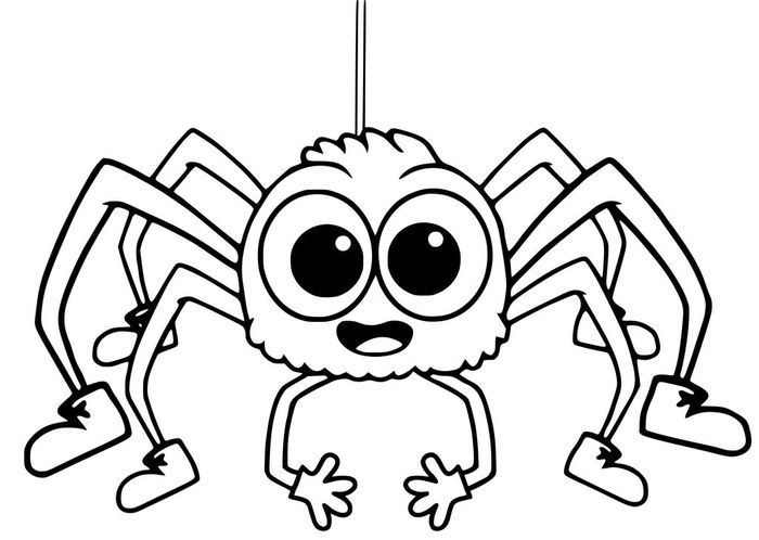 Mean Spider Coloring Pages