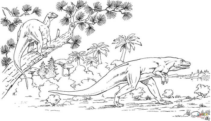 Megalosaurus Dinosaur Coloring Page