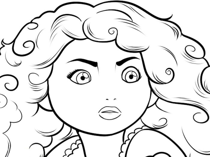Merida Coloring Pages Face