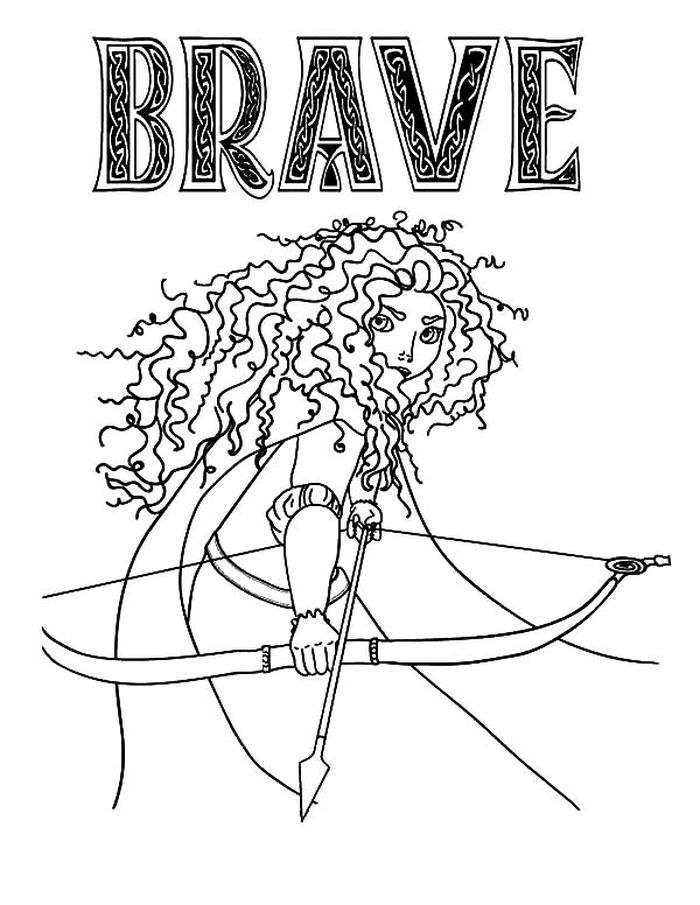 Merida Paper Doll Coloring Pages