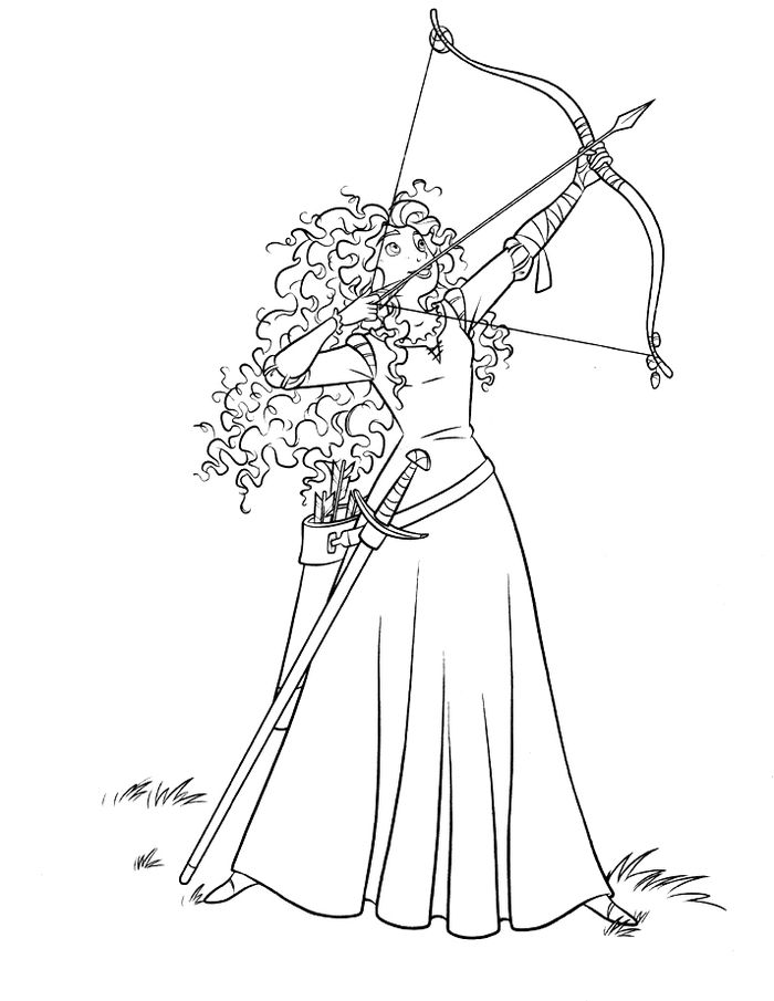 Merida The Brave Coloring Pages