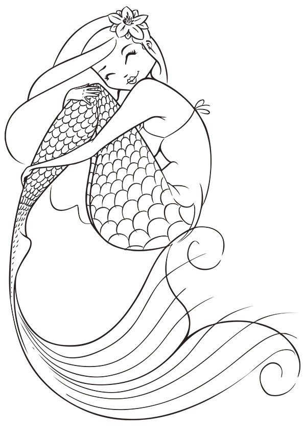 Mermaid Coloring Pages For Teens