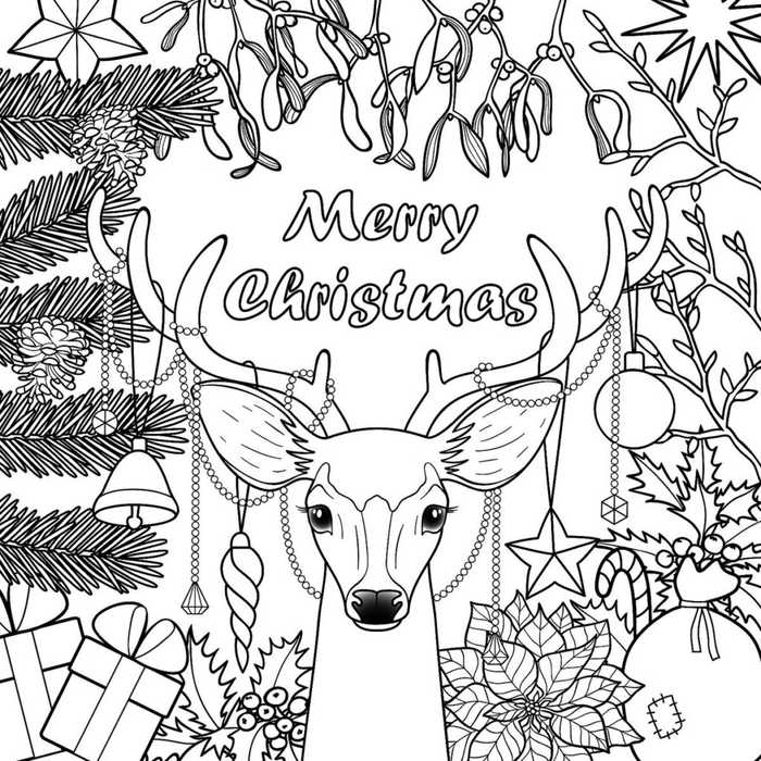 Merry Christmas Coloring Pages 1