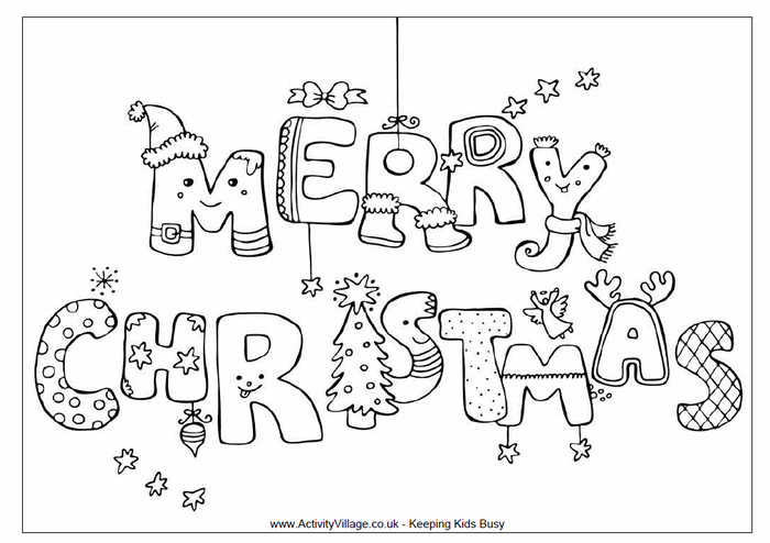 Merry Christmas Coloring Pages 2