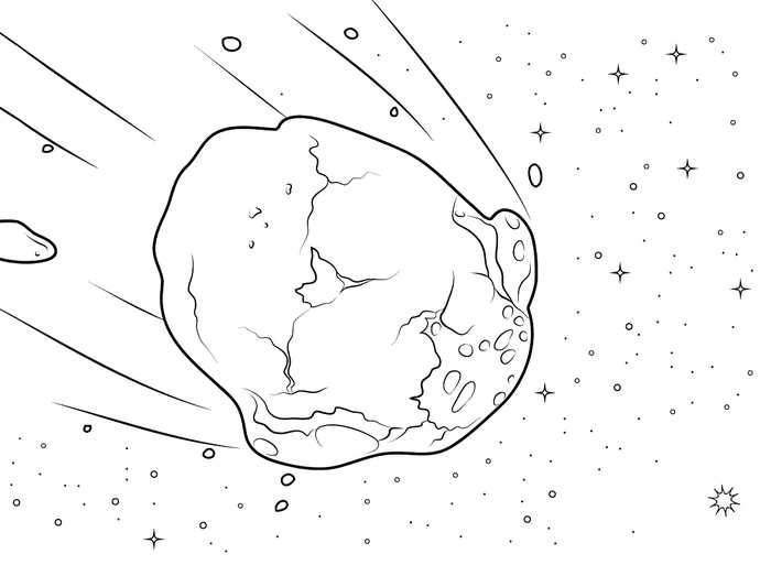 Meteor Coloring Page