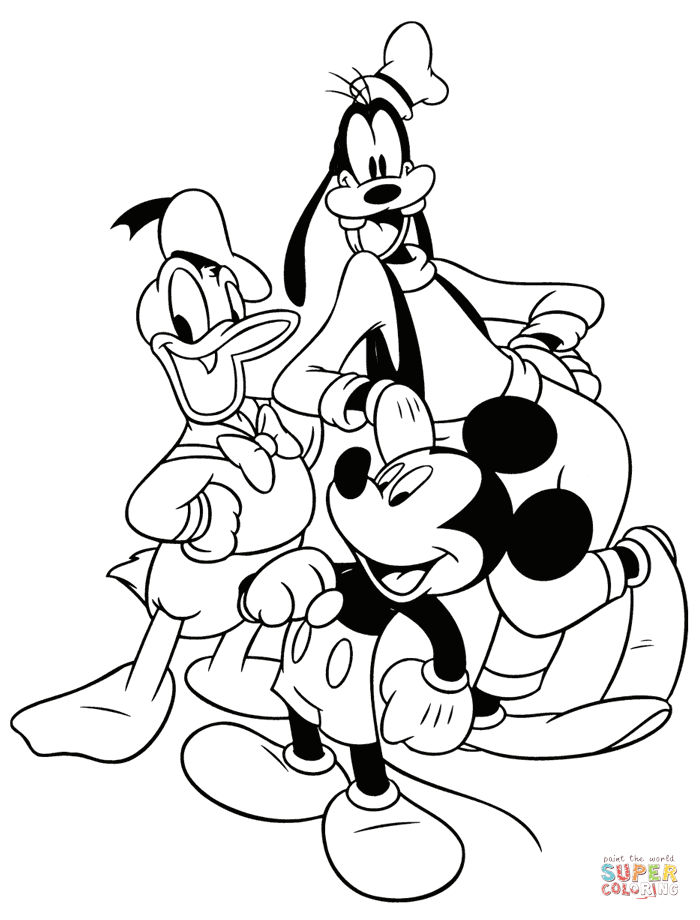 Mickey Mouse And Donald Duck Coloring Pages