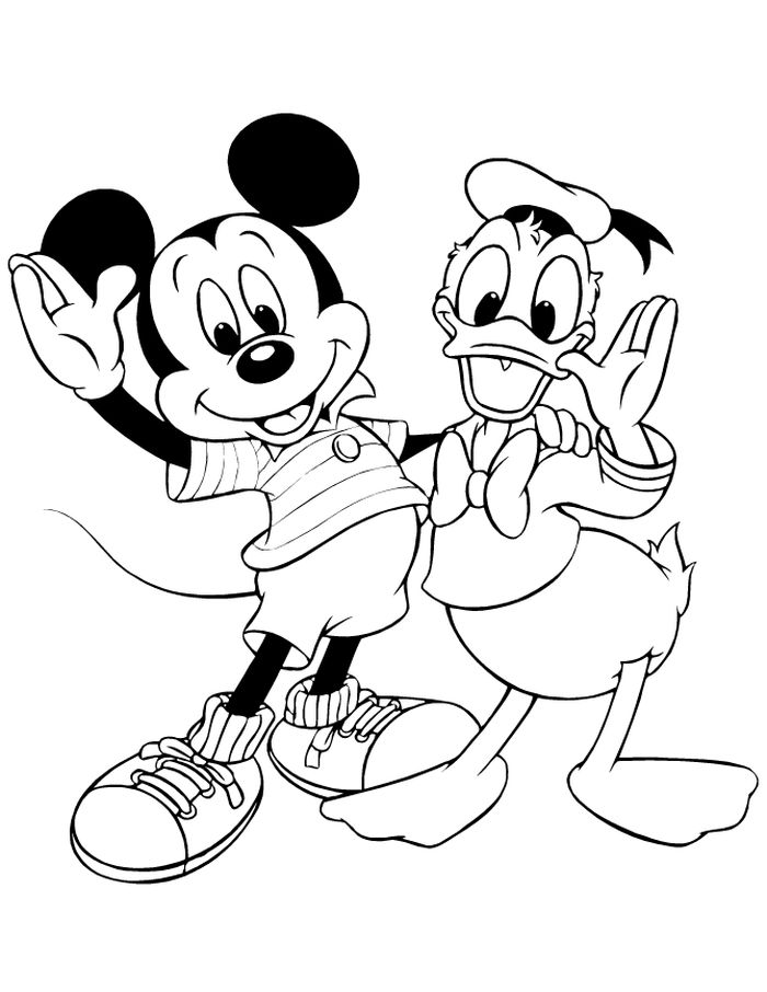 Micky Mini Donald Duck And Daisy Duck Coloring Pages