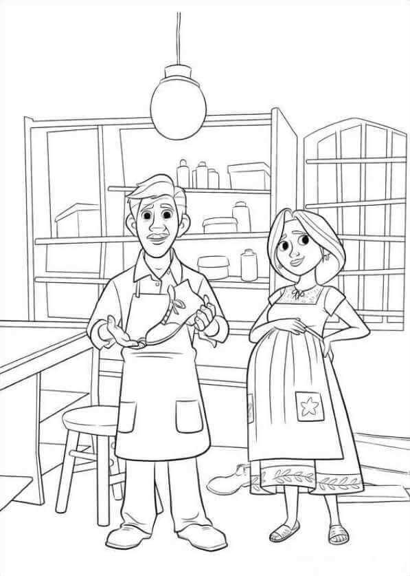 Miguel Parents Coco Coloring Page