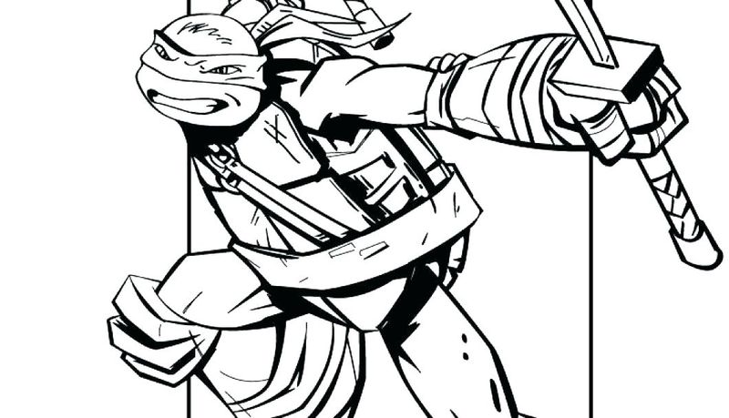 Mikey Ninja Turtle Coloring Pages