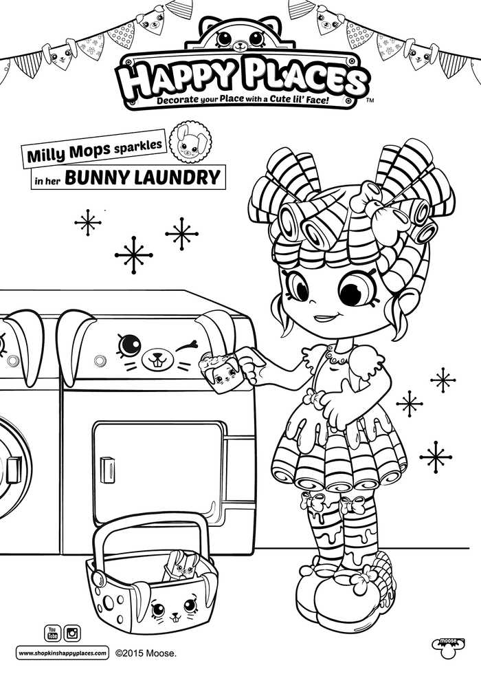 Milly Mops Shoppies Coloring Pages