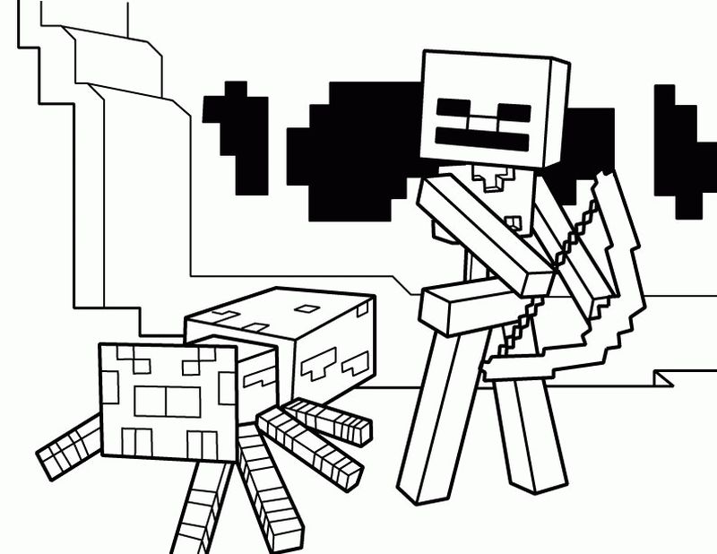 Minecraft Coloring Pages Bow and Arrow