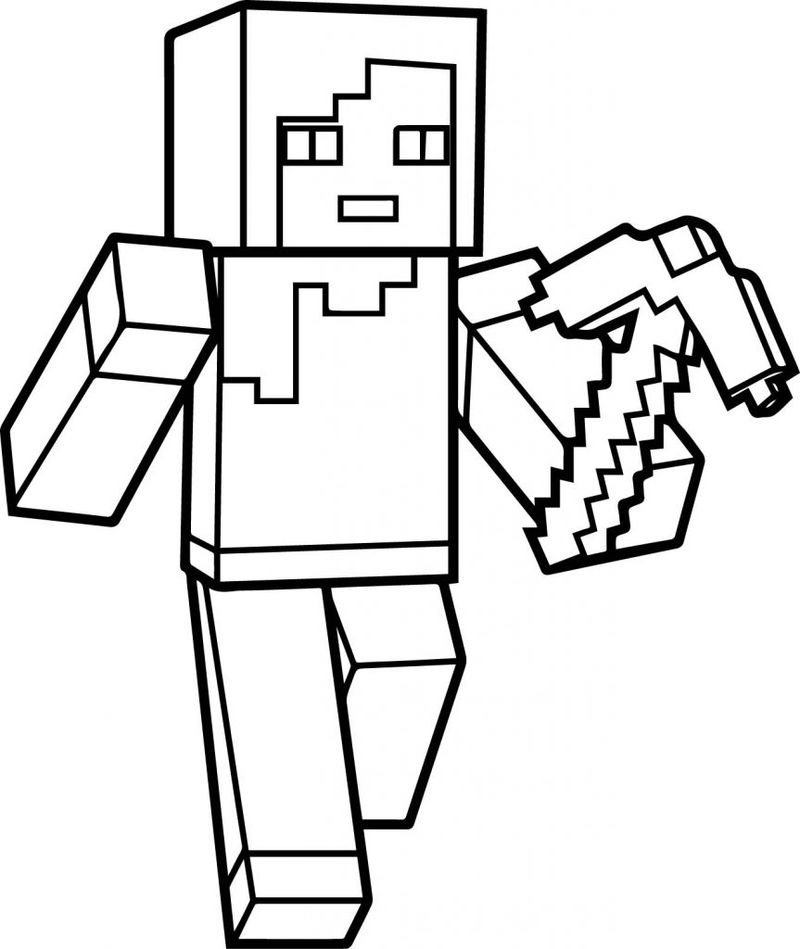 minecraft herobrine pictures to color