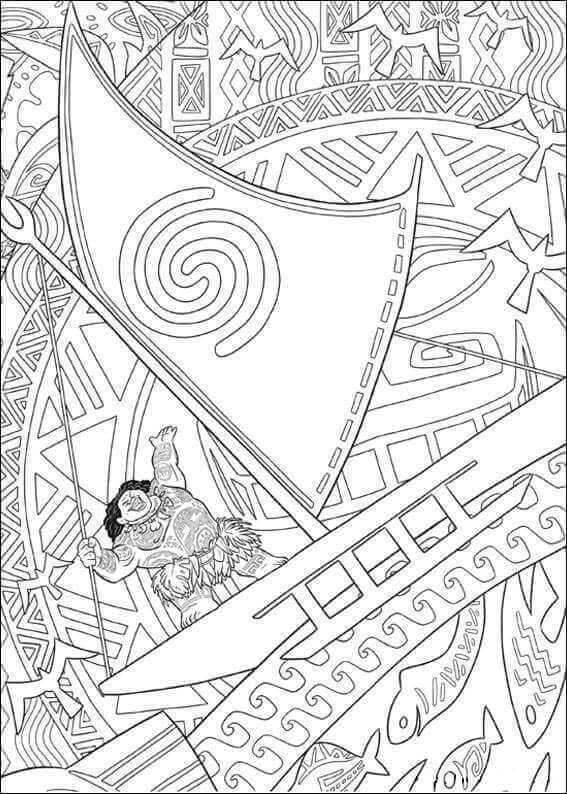 Mini Maui From Moana Coloring Pages