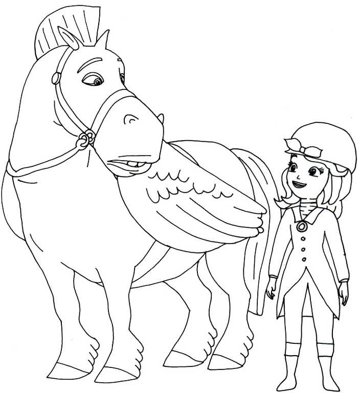 Minimus The Great And Sofia The First Coloring Pages