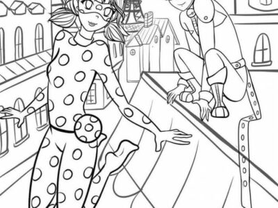 Miraculous Ladybug And Cat Noir Coloring Pages
