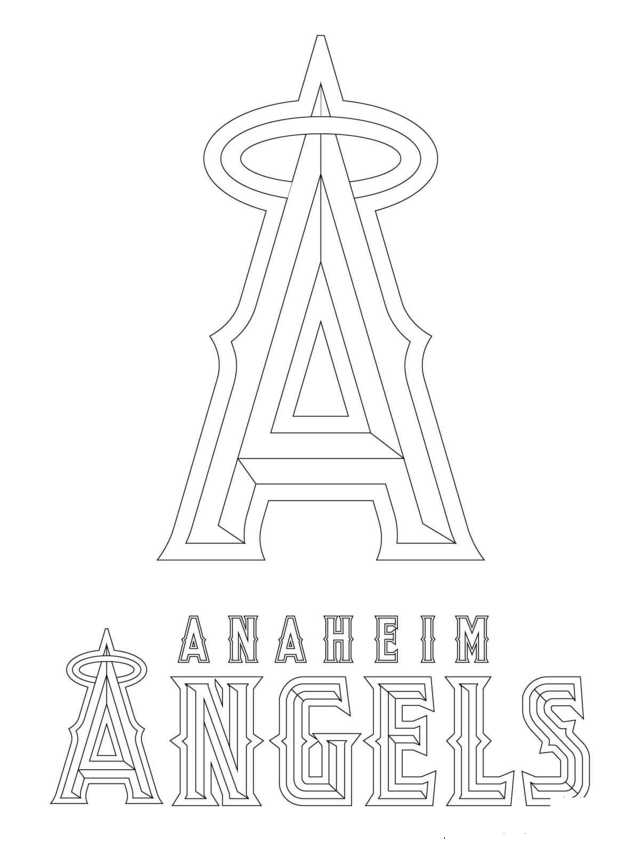 Mlb Logo Coloring Pages Anaheim Angels Logo