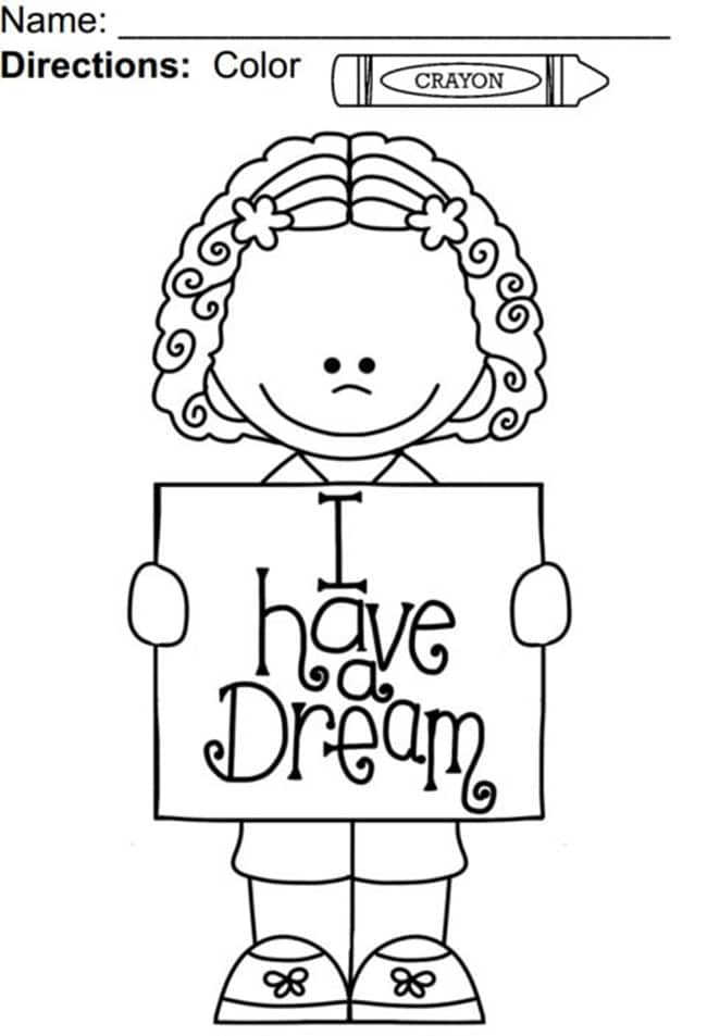 Mlk I Have A Dream Coloring Pages