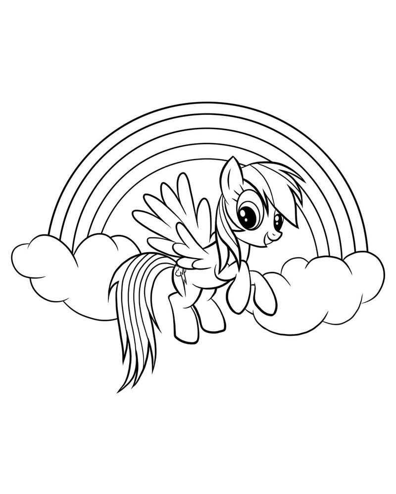 Mlp Coloring Pages Rainbow Dash