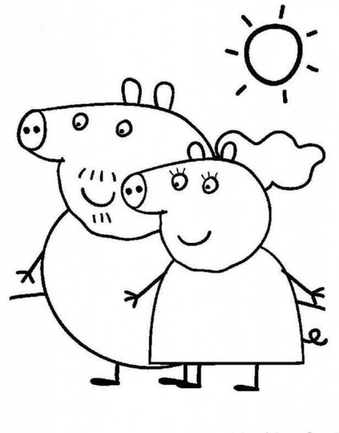 Mom And Dad Peppa Pig Pictures To Color