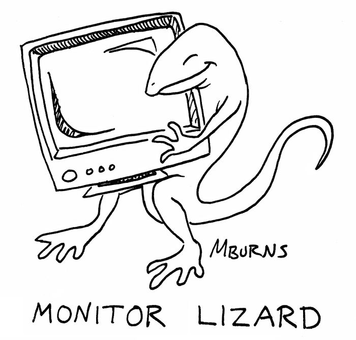 Monitor Lizard Coloring Pages