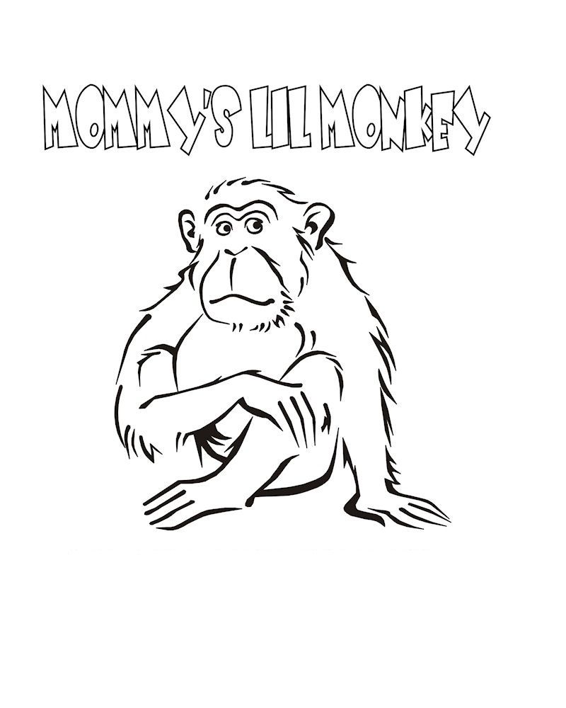 Monkey Coloring Page Printable