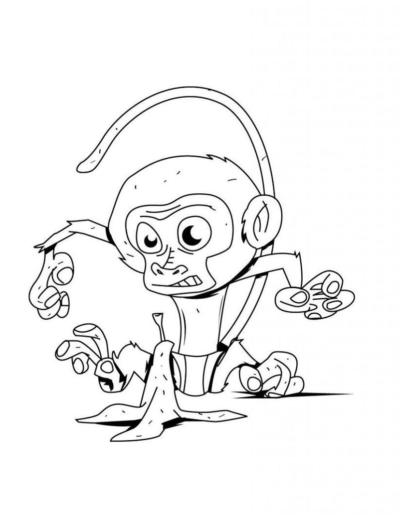 Monkey Coloring Pages For Kids To Print