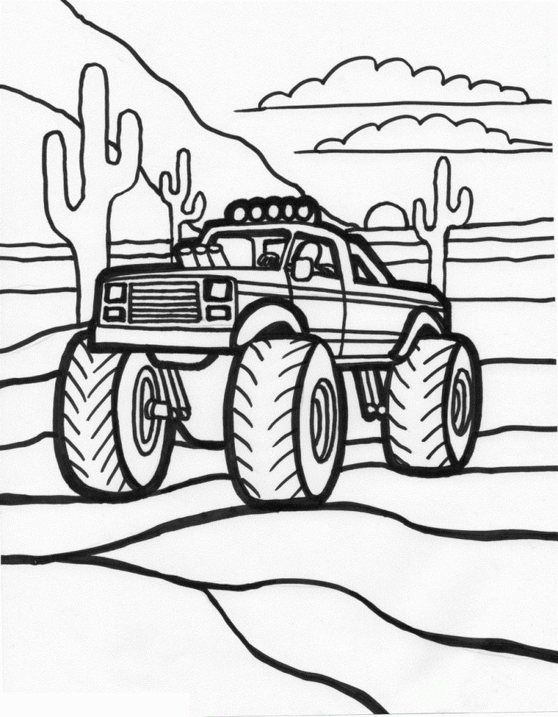 Monster Truck Coloring Pages To Print