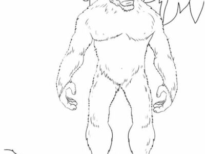 Monster Yeti Coloring Page