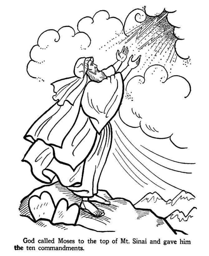 Moses Bible Coloring Pages