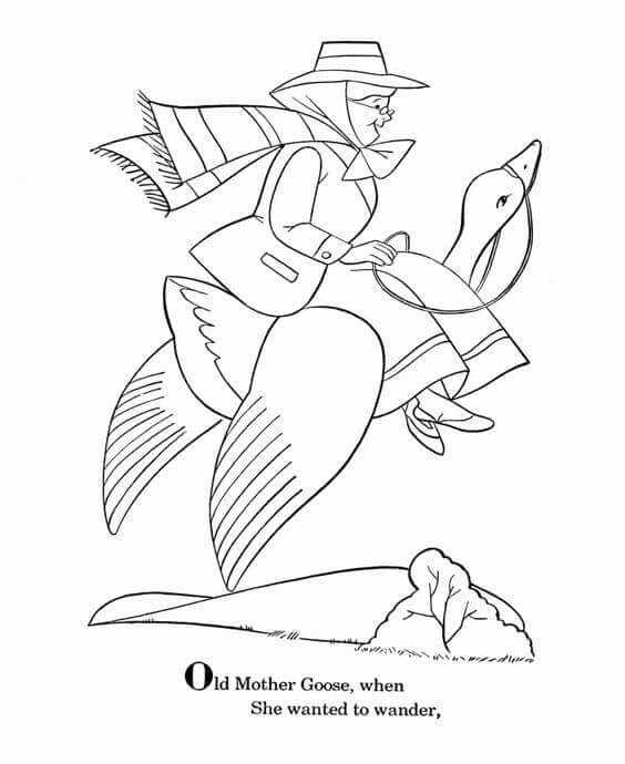 Mother Goose Day Coloring Pages