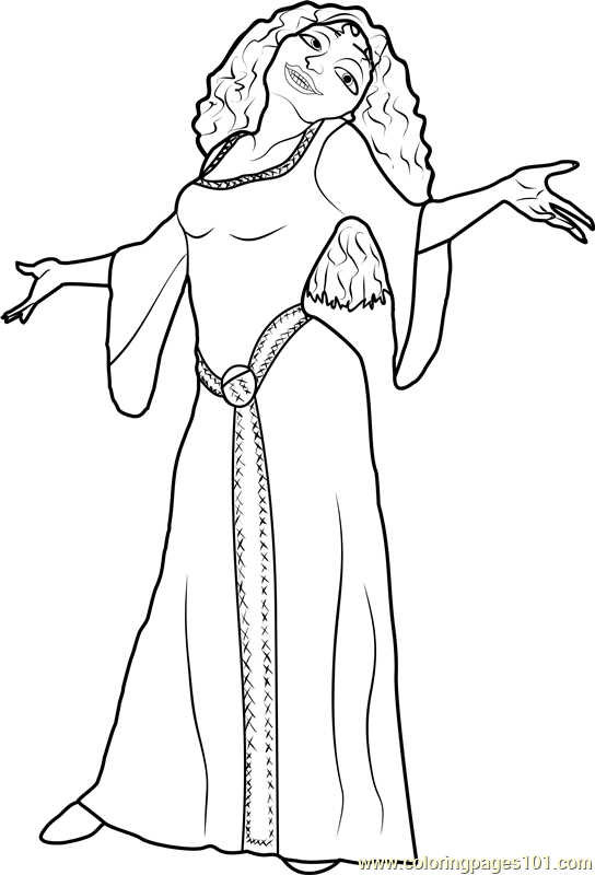 mother gothel coloring page transparent png tangled