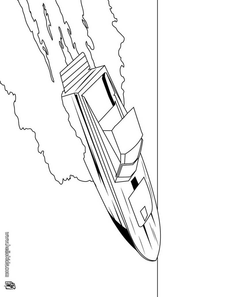 Motor Boat Coloring Page Source Wbn
