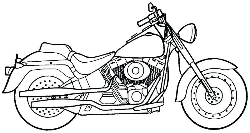 Motorcycle Coloring Book Pages