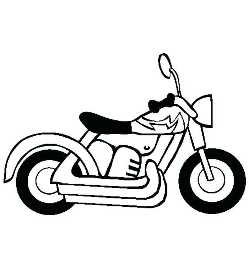 Motorcycle Coloring Pages For Children