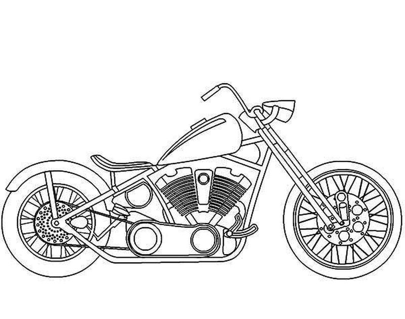 coloring pages of harley davidson motorcycles