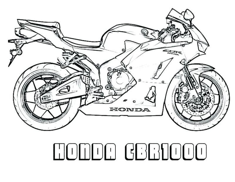 Motorcycle Coloring Pages Kids