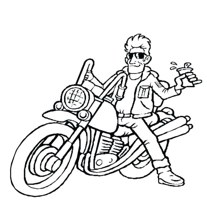 Motorcycle Coloring Pages Print