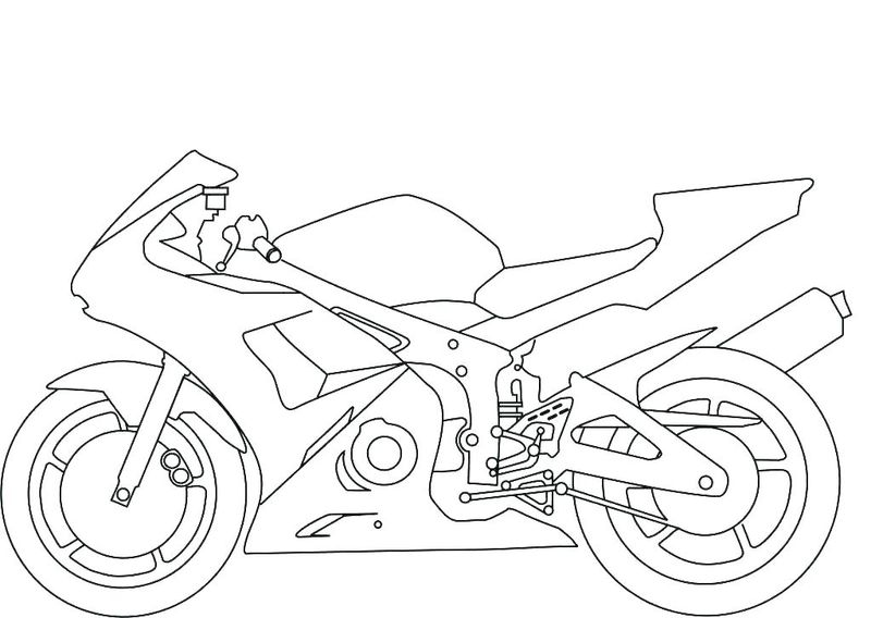 Motorcycle Coloring Pages Toddlers