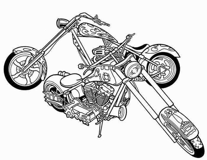 Motorcycle Coloring Pages Two