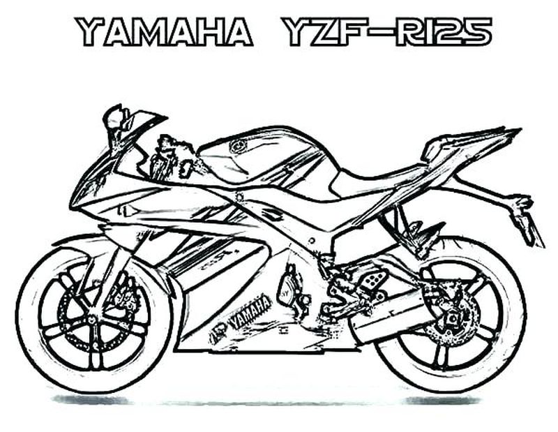 Motorcycle Printable Coloring Pages