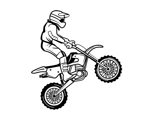 motorcycle racing coloring pages