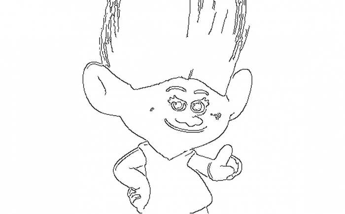 Moxie Dewdrops Trolls Coloring Page