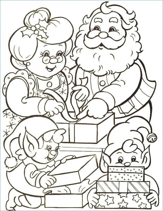 Mr And Mrs Claus Coloring Page
