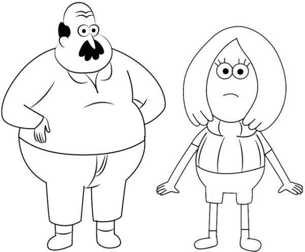 Mr Reese and Mavis from Clarence Coloring Page