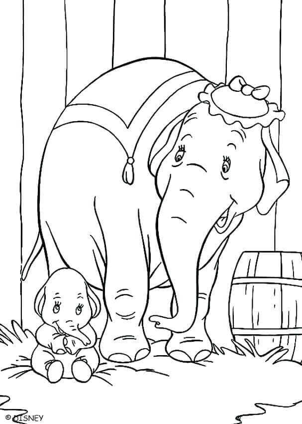 Mrs Jumbo Coloring Page