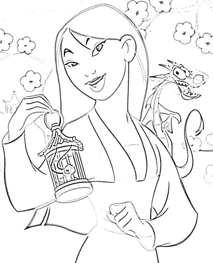 Mulan Coloring Pages Face
