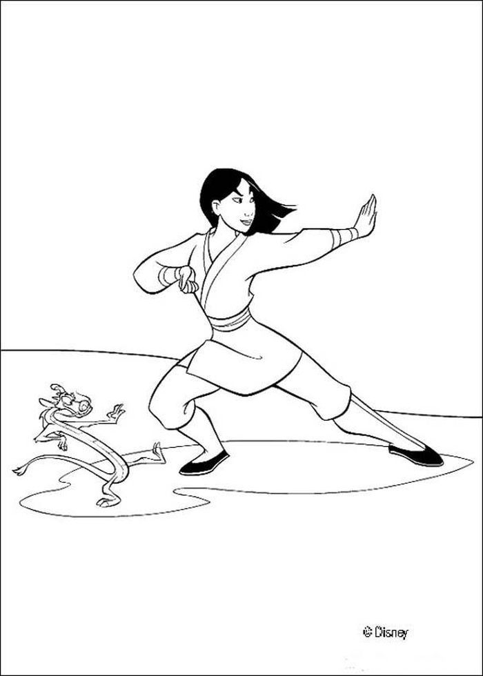 Mulan Coloring Pages Warriors